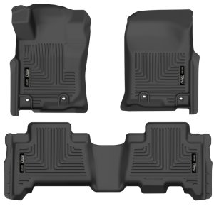 Toyota 4Runner Floor Liners - Front + 2nd Row - Husky Liners - WeatherBeater - Black - 2013